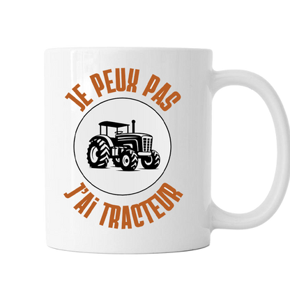 Mug Je peux pas j'ai tracteur - COQ AGRI