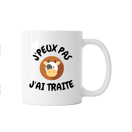 Mug "J'peux pas j'ai traite" - COQ AGRI