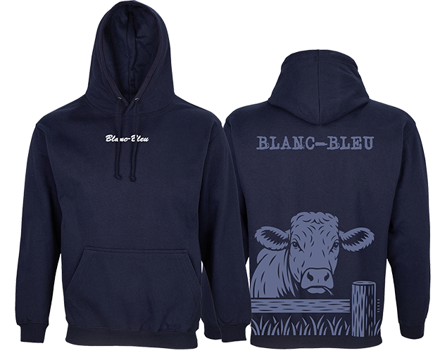 Sweat Vache Blanc-Bleu