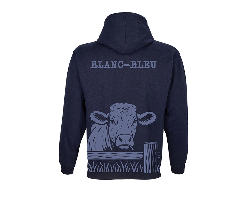 Sweat Vache Blanc-Bleu