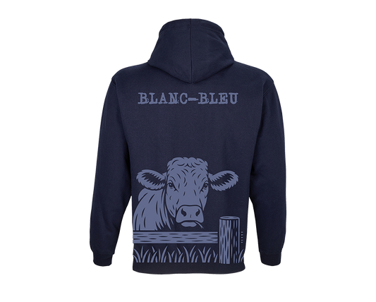 Sweat Vache Blanc-Bleu