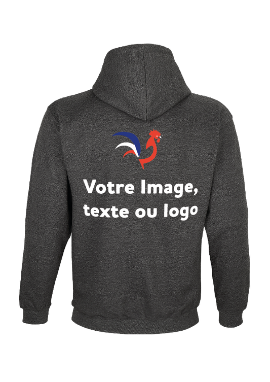 Sweat à capuche personnalisable pour agriculteur - Sweat agricole personnalisé CoqAgri