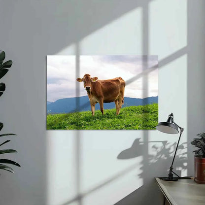 Poster métallique - Vache Brunes des Alpes