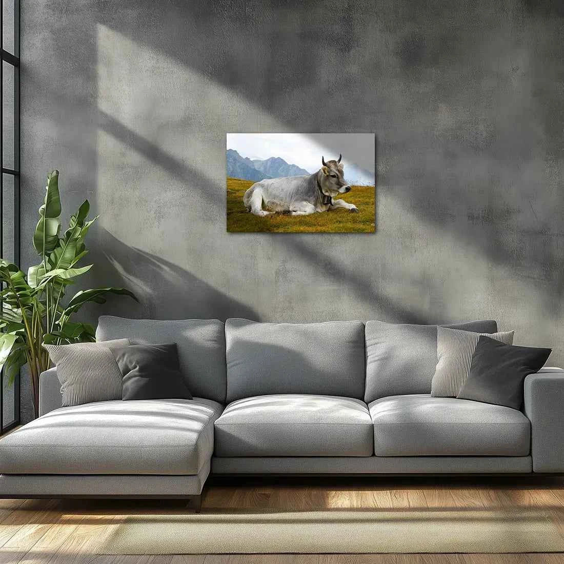 Poster métallique - Vache Grise des Alpes