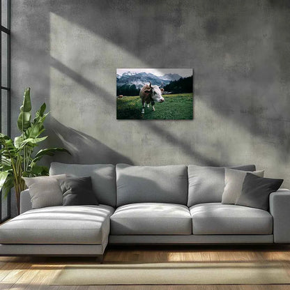 Poster métallique - Vache Simmental