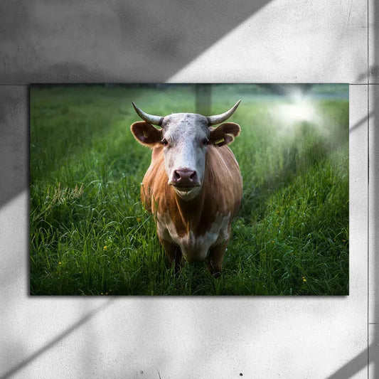 Poster métallique - Vache Simmental