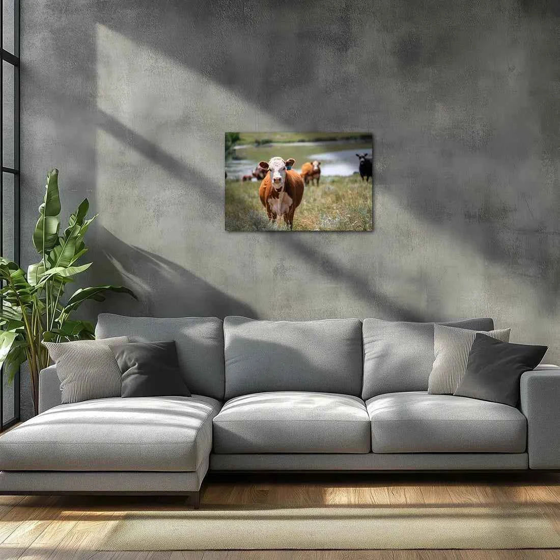 Poster métallique - Vache Hereford