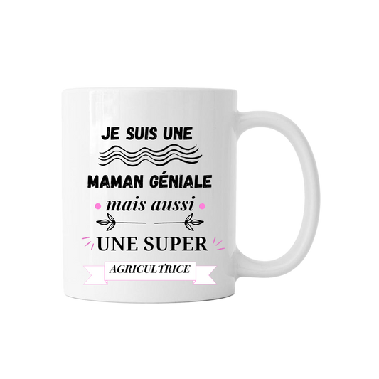 Mug "Maman géniale - Super Agricultrice" - COQ AGRI